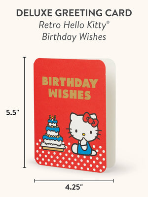 Hello Kitty x Studio Oh! Retro Red Birthday Wishes Deluxe Greeting Card