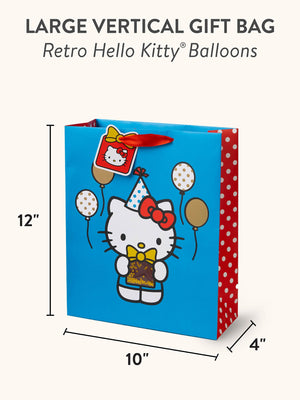 Hello Kitty x Studio Oh! Retro Red Balloons Gift Bag (Large) Gift Bag Sets Studio Oh!