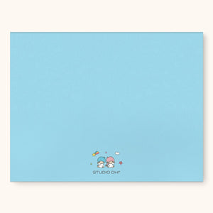 Hello Kitty and Friends x Studio Oh! College Letters Blue Weekly Desk Pad Stationery Studio Oh!