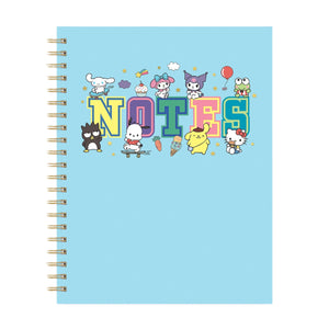 Hello Kitty and Friends x Studio Oh! College Letters Blue Extra-Large Spiral Notebook Stationery Studio Oh!
