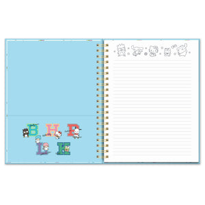 Hello Kitty and Friends x Studio Oh! College Letters Blue Extra-Large Spiral Notebook Stationery Studio Oh!