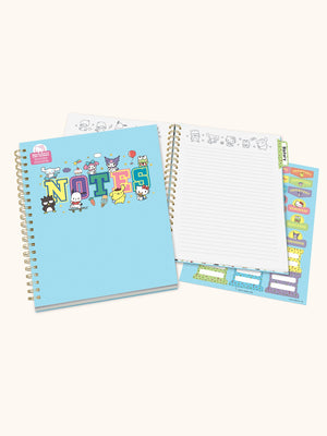 Hello Kitty and Friends x Studio Oh! College Letters Blue Extra-Large Spiral Notebook