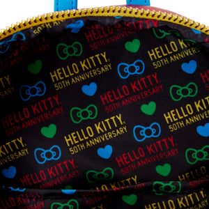 Hello Kitty x Loungefly 50th Anniversary Classic Coin Purse Mini Backpack Bags Loungefly   