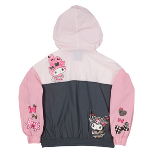 My Melody & Kuromi x Loungefly Half-Zip Unisex Windbreaker Jacket Apparel Loungefly