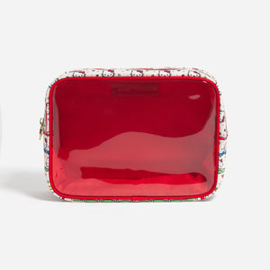 Hello Kitty x Stoney Clover Lane Clear Front Large Pouch (Hello Kitty Ribbon Stripe) Bags STONEY CLOVER LANE