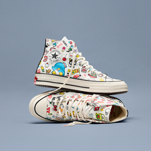 Converse x Hello Kitty and Friends Chuck 70 Hi-Top Stickers Sneaker (Adult - White) Shoes CONVERSE