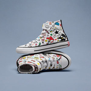 Converse x Hello Kitty and Friends Chuck Taylor All Star Easy-On Stickers Sneaker (Kids - White) Shoes CONVERSE