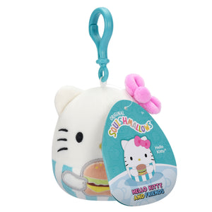 Hello Kitty Squishmallow Plush Mascot Clip (Burger) Accessory License 2 Play