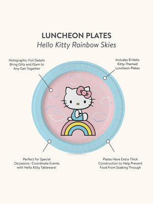 Hello Kitty x Studio Oh! Rainbow Skies Luncheon Plates