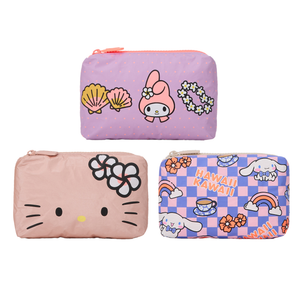 Hello Kitty x Aloha Collection 3-pc Mini Pouch Set (Friendship) Bags Aloha Collection Inc