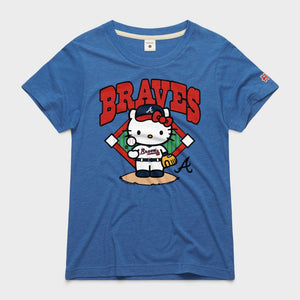 Hello Kitty x Atlanta Braves Toss Tee (Womens) Apparel HOMAGE Royal Blue XS