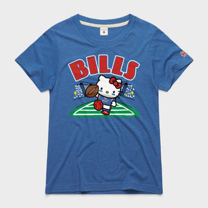 Hello Kitty x Buffalo Bills Touchdown Tee (Womens) Apparel HOMAGE Royal Blue XS