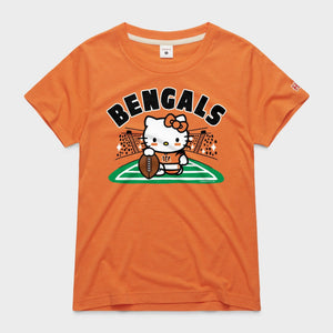 Hello Kitty x Cincinnati Bengals Holder Tee (Womens) Apparel HOMAGE Orange XS