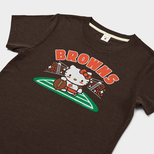 Hello Kitty x Cleveland Browns Holder Tee (Womens) Apparel HOMAGE