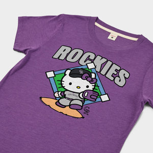 Hello Kitty x Colorado Rockies Throw Tee (Womens) Apparel HOMAGE