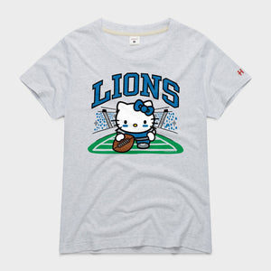 Hello Kitty x Detroit Lions Snap Tee (Womens) Apparel HOMAGE Ash XS