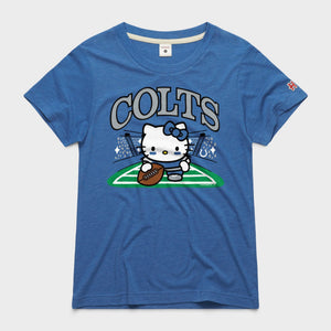 Hello Kitty x Indianapolis Colts Snap Tee (Womens) Apparel HOMAGE Royal Blue XS
