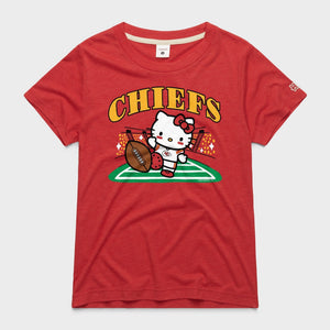 Hello Kitty x Kansas City Chiefs Kickoff Tee (Womens) Apparel HOMAGE Red XS