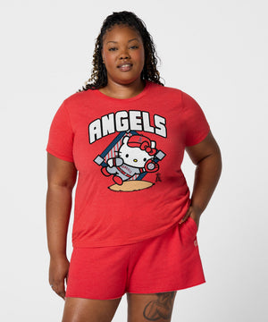 Hello Kitty x Los Angeles Angels Catch Tee (Womens) Apparel HOMAGE