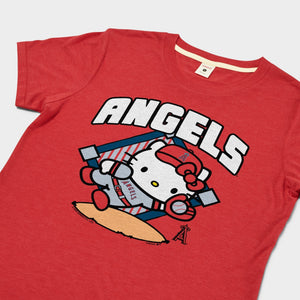 Hello Kitty x Los Angeles Angels Catch Tee (Womens) Apparel HOMAGE