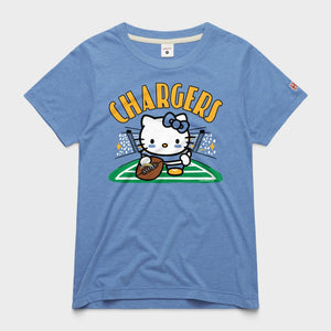 Hello Kitty x Los Angeles Chargers Snap Tee (Womens) Apparel HOMAGE Light Blue XS