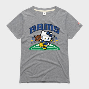 Hello Kitty x Los Angeles Rams Touchdown Tee (Womens) Apparel HOMAGE Grey XS