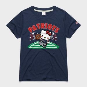 Hello Kitty x New England Patriots Touchdown Tee (Womens) Apparel HOMAGE Navy XS