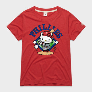 Hello Kitty x Philadelphia Phillies Swing Tee (Womens) Apparel HOMAGE Red XS