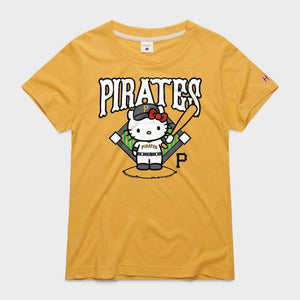 Hello Kitty x Pittsburgh Pirates Batter Tee (Womens) Apparel HOMAGE Gold XS