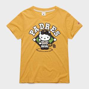 Hello Kitty x San Diego Padres Toss Tee (Womens) Apparel HOMAGE Gold XS