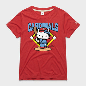 Hello Kitty x St. Louis Cardinals Batter Up Tee (Womens) Apparel HOMAGE Red XS
