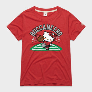 Hello Kitty x Tampa Bay Buccaneers Touchdown Tee (Womens) Apparel HOMAGE Red XS