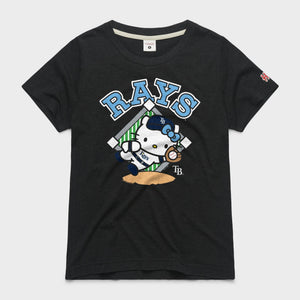 Hello Kitty x Tampa Bay Rays Catch Tee (Womens) Apparel HOMAGE Charcoal XS