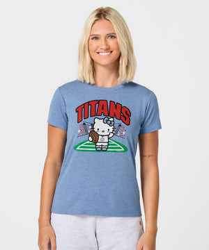 Hello Kitty x Tennessee Titans Football Tee (Womens) Apparel HOMAGE