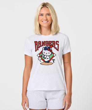 Hello Kitty x Texas Rangers Swing Tee (Womens) Apparel HOMAGE