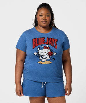 Hello Kitty x Toronto Blue Jays Throw Tee (Womens) Apparel HOMAGE