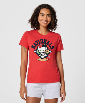 Hello Kitty x Washington Nationals Throw Tee (Womens) Apparel HOMAGE