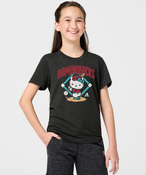 Hello Kitty x Arizona Diamondbacks Swing Tee (Youth) Apparel HOMAGE