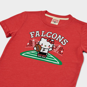 Hello Kitty x Atlanta Falcons Football Tee (Youth) Apparel HOMAGE