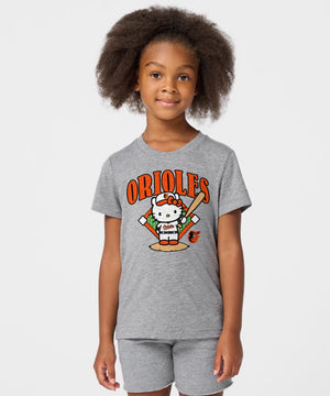 Hello Kitty x Baltimore Orioles Batter Tee (Youth) Apparel HOMAGE