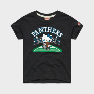 Hello Kitty x Carolina Panthers Rush Tee (Youth) Apparel HOMAGE Charcoal Y2