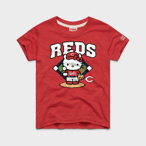 Hello Kitty x Cincinnati Reds Toss Tee (Youth) Apparel HOMAGE Red Y2