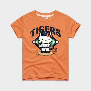 Hello Kitty x Detroit Tigers Toss Tee (Youth) Apparel HOMAGE Orange Y2