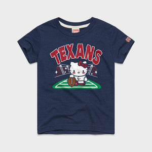 Hello Kitty x Houston Texans Holder Tee (Youth) Apparel HOMAGE Navy Y2