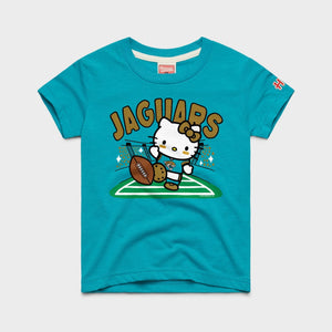 Hello Kitty x Jacksonville Jaguars Kickoff Tee (Youth) Apparel HOMAGE Teal Y2