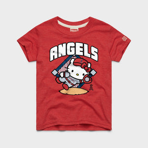 Hello Kitty x Los Angeles Angels Catch Tee (Youth) Apparel HOMAGE Red Y2