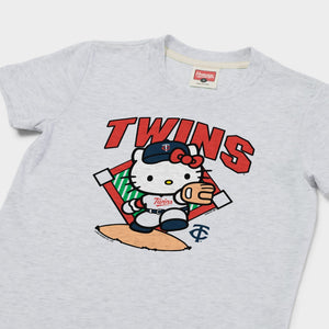 Hello Kitty x Minnesota Twins Throw Tee (Youth) Apparel HOMAGE