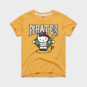 Hello Kitty x Pittsburgh Pirates Batter Tee (Youth) Apparel HOMAGE Gold Y2