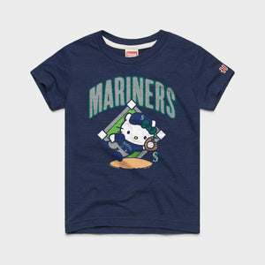 Hello Kitty x Seattle Mariners Catch Tee (Youth) Apparel HOMAGE Navy Y2