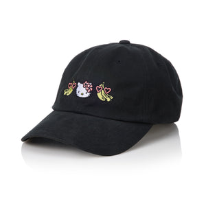Hello Kitty x Aloha Collection Gone Bananas Dad Hat (Black) Accessory Aloha Collection Inc